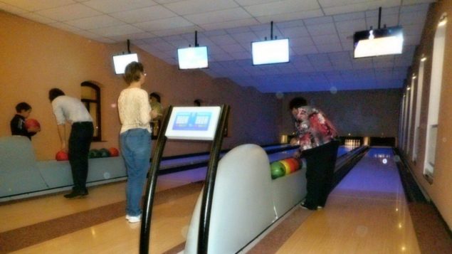 Bowling v restauraci Zlatá hvězda v Příboře.
